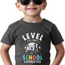 Habudda Toddler 100 Days of School Shirt Kids for Boys Girls 100th Day of School Costume T-Shirt Short Sleeve Tops Tee 2T-8Y