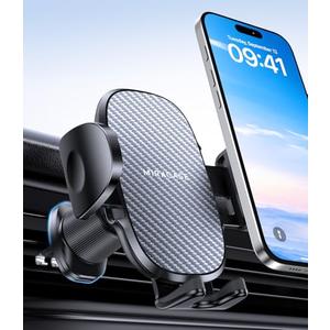 Miracase Phone Holders for Your Car with Metal Hook Clip, Air Vent Cell Phone Stand Car Mount, Universal Automobile Cradle for Garmin GPS Fit iPhone Android and All Smartphones, Dark Grey