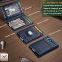 BULLIANT Men Airtag Wallet,Slim Wallet Money Clip Card Holder Magnetic Closure 12 Cards in Front Pocket RFID Blocking (Purplish Blue6269)