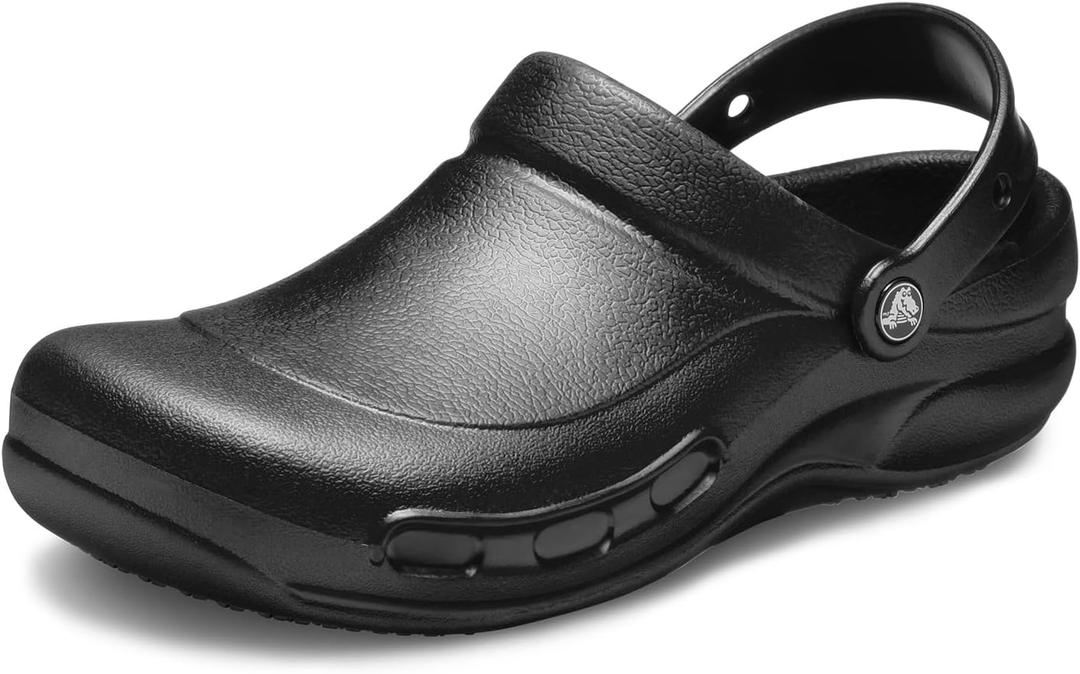 Crocs Unisex Adult Slip Resistant Bistro Clog (11 Women/9 Men, Black)