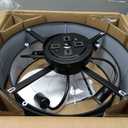 SYDACG 20" Farmhouse Rustic Ceiling Fan with Lights Low Profile, Black Flush Mount Ceiling Fan with Light Remote Control, Bladeless 6 Speeds for Bedroom, Living Room, Nursery