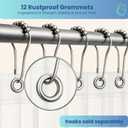 SUSTAINAURA Heavy Duty Clear Shower Curtain Liner 72x72 Waterproof, Quick Dry, Odor Free, Eco Friendly, Non-Toxic with 3 Weighted Magnets & 12 Rustproof Grommets Bathroom Accessories