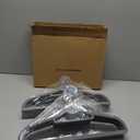 Velvet Stackable Hangers 30 Pack, STOPKLAS Grey Clothes Hangers Non Slip Felt Hanger with 360 Swivel Hook, Thin Hangers Space Saving, Heavy Duty Closet Hanger for Clothes, Coats, Suits, Dress, Pants
