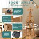 H-Frame Multifunctional Easel, Foldable & Adjustable (Vertical to Horizontal), Holds Two Canvases (Up to 77 Inches), Professional H-Frame Art Easel for Adults, 49.61 inches