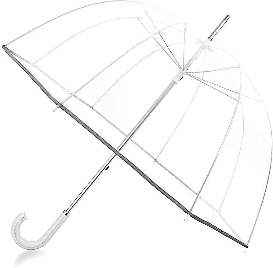 Bubble Clear Umbrella for Weddings, Bulk Large Adult Transparent Umbrella Windproof Dome Rain Bubble Umbrella