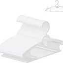 50 Pack Baby Hangers, 11"-14" Adjustable Infant Hanger, Non-Slip Kids Hanger, Space Saving Plastic Hangers for Girl Boy Toddler Kids Child (White)