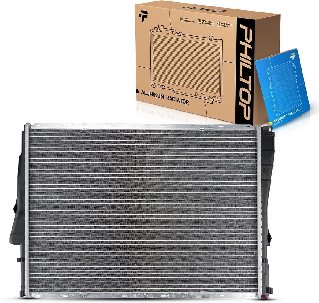 PHILTOP RK1036 Radiators for 323i 328i 1999-2000, 330Ci 325Ci 2001-2006, 325i 325xi 330i 330xi 2001-2005, Z4 2003-2008, 323Ci 328Ci 2000, 323is 328is 1999, No Leaks 22" Core Aluminum Radiator