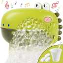 Lehoo Castle Baby Bath Toys, Bath Bubble Machine for Kids, Automatic Bubble Maker Toddler Bathtub Toy with 12 Melodies, Dinosaur Bath Toys for Boys Girls