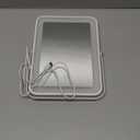 Rechargeable Vanity Mirror with Lights, Desk Makeup Mirror with Lights, Portable Travel for Makeup Desk Dressing Room,3 Color Lighting, Dimmable Touch Screen (10"L x 7"W, White)