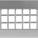 Repa Market 17" x 3" Inch Air Exhaust Grille for Round Ducts - 2 Adjustable Louvre Blades - Galvanized Air Supply Vent Cover - Side Fit Round Surface Canal Ducting from 6.30" to 15.74" Inches