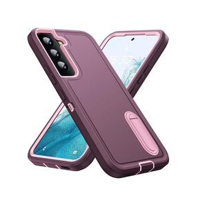 BaHaHoues for Samsung Galaxy S26 Case with Built in Kickstand,Shockproof/Dustproof/Drop Proof Military Grade Protective Cover for Galaxy S26 5G 6.1 inch(Night Purple/Baby Pink)
