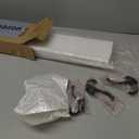 Coat Rack Wall Mount with Shelf, 27.5" Entryway Wall Hanging Shelf, Coat and Key Hanger with 10 Dual Hooks, Mail Organizer and Key Holder Hat Rack for Wall, Wood Coat Hooks with Storage (White)