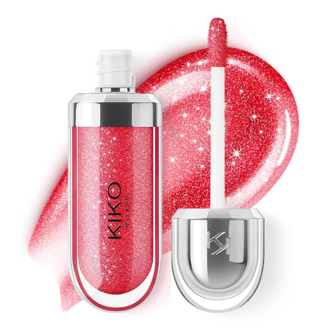 KIKO Milano 3D Hydra Lip Gloss  High Shine, Hydrating, Plumping, Non-Sticky, Moisturizing Lip Makeup (12 Pearly Amaryllis Red)