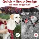No Pull Dog Harness, Reflective Puppy Vest for Small Medium Large Sized Dog(Burgundy Red,M)
