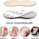 Dr.Foot Heel Grips for Men and Women, Self-Adhesive Heel Cushion Inserts Prevent Heel Slipping, Rubbing, Blisters, Foot Pain, and Improve Shoe Fit - 2pairs+ Extra 1pair (Beige)