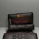 Massage-Mat, Detachable Neck Massager, Full Body Vibration Heating, Massage Pad with 10 Vibrating Motors and 9 Speed Settings for Home Office Use, Brown