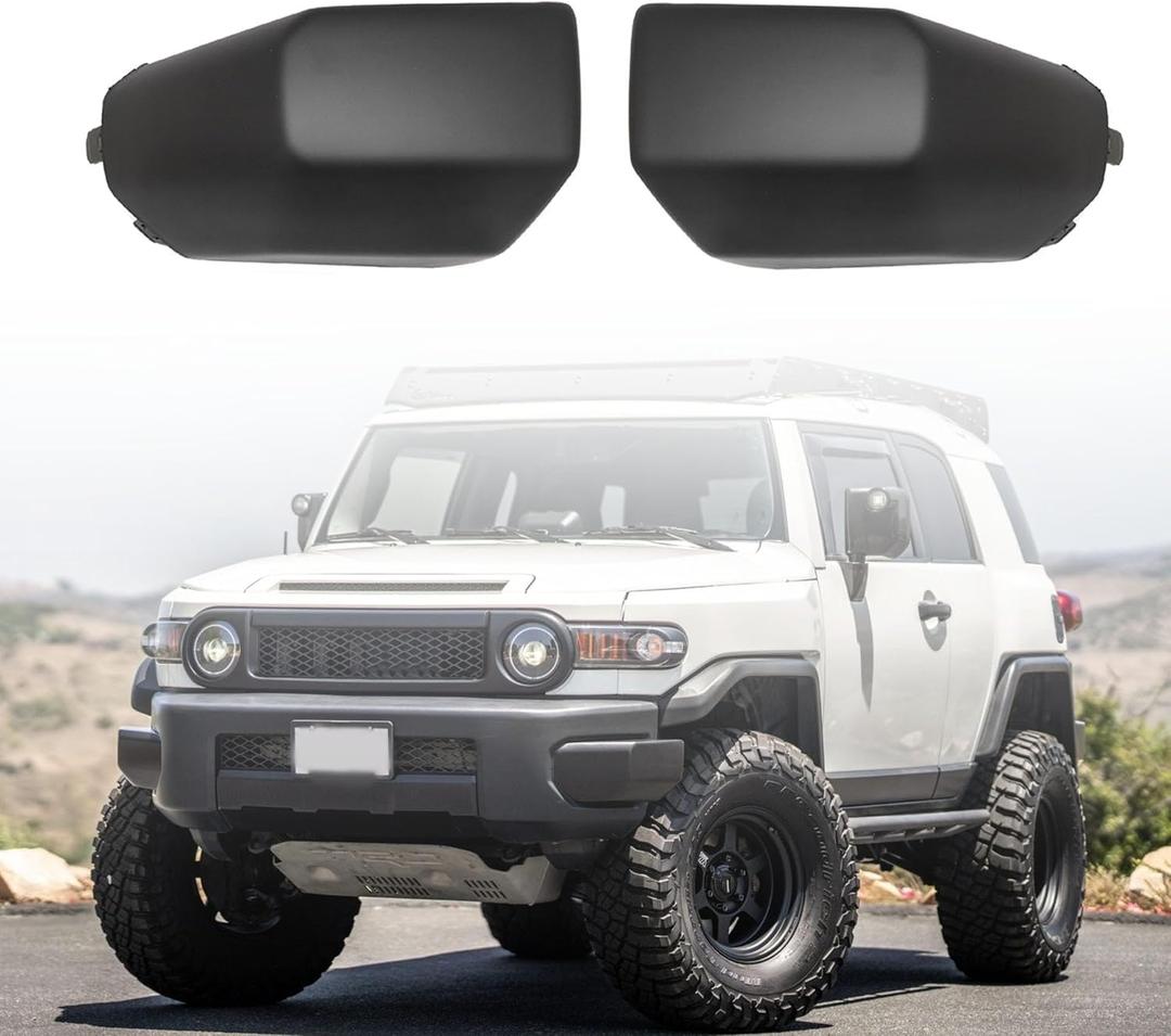 GXARTS 2PCS Black Front Bumper Corner 52422-35060 52423-35050 Compatible with Toyota FJ Cruiser 2007-2014 Front Corner Bumper End Caps Kits