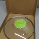 10 Inch Clear Glass Pot Lid for Frying Pan Replacement Cover Can Withstand 356F (180) with Stainless Steel Arch Bridge Handle,Bright Silver