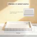 Extra Large Square Concrete Decorative Tray for Coffee Table Tray Decor  Ottoman Tray for Living Room - Bandejas Decorativas  Coffee Table Trays Decorative Centerpiece (Cream)