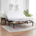 Nestl Basic Adjustable Bed Base, Queen Bed Frame, Motorized Head and Foot Incline, Adjustable Bed Frame, Wireless Remote, Fast & Easy Assembly