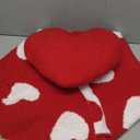 FuWeave Valentine's Day Throw Blankets Pillow Gifts Set Valentines Gift Include Double Sided Flannel Blanket 50 x 60 Inch and Plush Throw Pillows Cushion for Couch Sofa Bed Decorations