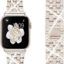 Dsytom Bing Bands Compatible with Apple Watch Band 38mm 40mm 41mm 42mm 44mm 45mm 46mm 49mm, Jewelry Replacement Strap for iWatch Series Ultra 2 10/9/8/7/6/5/4/3/2/1/SE Ultra (Champagne Gold)