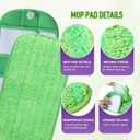 6 Pack Reusable Mop Pads for Swiffer WetJet Sweeper Mops, Microfiber Washable Floor Mop Refills Wet and Dry Use Replacement Pads for Hardwood, Tile, Laminate Floor Cleaning