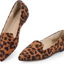 MUSSHOE Black Flats for Women Pointed Toe-Comfortable Business Casual Work Shoes, Dressy Suede Slip On with Memory Foam for Office, Teacher & Standing All Day (9)