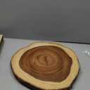 Lipper International Acacia Wood Large Slab Lazy Susan with Bark Rim