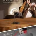 THREEKEY Charging Station, for MagSafe Charger with 180 Rotation, Qi2 15W Fast Charging Pad with Dual-Sided Magnets, Magnetic Wireless Charger Stand for iPhone 16-12 Series/Airpods (TZH103 Black)