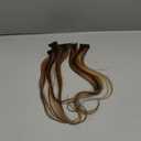 5PCS Clip In Hair Extensions Human Hair Chocolate Brown Mixed Caramel Blonde Balayage Remy Hair 18Inch #4p27