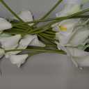 24 Pcs White Artificial Flowers Fake White Calla Lily Silk Flower Real Touch for Wedding Office Home Kitchen Decor