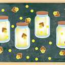 48 Pcs Mason Jar Bulletin Board Cutouts Colorful Mason Jar Classroom Cutouts Summer Bulletin Board Decorations for Hawaii Welcome Party Classroom, 16 Styles