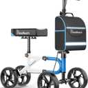 Knee Scooter，Knee Scooter for Adults for Foot Surgery，Knee Walker for Foot Injuries Compact Crutch Alternative with Dual Braking System, Shiny Blue