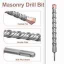 5 x 1/2" x 11" (12 x 280mm) SDS Plus Masonry Drill Bit, Rotary Hammer Drill Bit,Concrete Drill Bit for Concrete, Brick, Block. Working Length 8.5 inch