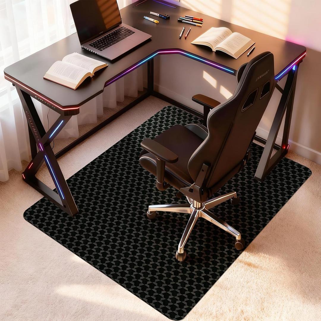 Vicwe Office Chair Mat for Carpet, 60"x46" Anti-Slip Waterproof Floor Protector Desk Chair Mat for Rolling Chairs, Heavy Duty Chair Mat with Studs,Easy Glide Floor Mat for Home,Gaming
