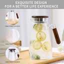 Borosilicate Glass Pitcher With Lid,1.8 Liter All-Purpose Heat-Resistant Carafe with Handle, for Iced Tea, Coffee, Juice, Milk, Fruit Infusions (Hot & Cold) (hammered texture, 60 oz)