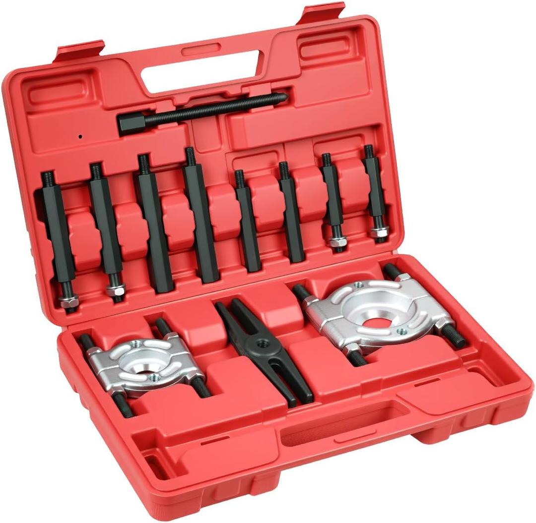 DAYUAN 12pcs Bearing Separator Puller Set, Heavy Duty 5 Ton Capacity 2" and 3" Bearings Splitters Puller Kit (Red)