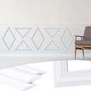 5 Set Peel and Stick Wall Molding Kit, Premade Accent Molding Wainscoting Panel for Interior Wall Moulding Decor, Ready to Assemble Wainscoting Accent Panel, 13.8 x 19.7 Inches