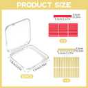 80 Sets Press On Nail Packaging Box with Double Sided Adhesive Tapes, 3x3 Inch Clear Artificial Nail Display Case Reusable Nail Storage Box Organizer for Salon, Technicians, Manicure Enthusiasts
