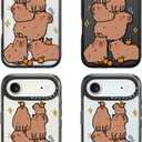 Bouvardia for iPhone 17 Air Case, Cute Design for Women & Girls, Protective & Aesthetic, Capybaras (Gray Bumper)