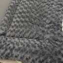 Washable Dog Bed Mat Dog Crate Pad Soft Fluffy Pet Kennel Beds Dog Sleeping Mattress for Large Jumbo Medium Small Dogs, 47 x 29 Inch, Grey
