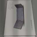 Samsers Foldable Bluetooth Keyboard with Touchpad, Full-Size Wireless Folding Keyboard with PU Leather, Portable Travel Keyboards for iOS Android Windows Mac OS, Support 3 Devices (BT5.1 x 3), Blue