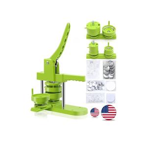 Button Maker Machine Multiple-Sizes - Pin Maker Machine 1.25 inch+2.25 inch, Interchangeable Button-models Badge Button Press Machine with 200 Sets 32+58mm Button Maker Supplies&Circle Cutter