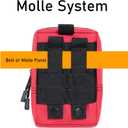 2 Pack Molle Pouches - Tactical Compact Water-Resistant EDC Pouch (Red)