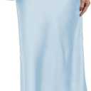 Women's Satin Maxi Skirt High Waisted Elastic Waistband Silk A-Line Casual Party Leopard Print Long Skirts for Women XL