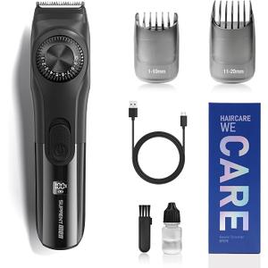SUPRENT Adjustable Beard Trimmer for Men, Cordless Electric Beard Trimmer with Precision Dial, USB Rechargeable 19 Length Settings Mustache Trimmer for Mens Gifts