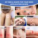 Hydrocolloid Roll for Wound Dressings,Medical Tape for Wound Care, First Aid Kit Essential,Extra Large Hydrocolloid Patch Gel Bandages with Self-Adhesive,Highly Absorbent for Burn, Blister, Acne Care