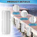 DaisyInner Dock Bumpers Fenders for Edging Docking Inflatable Corner Boat Fenders with Pump and Mounting Hardware for Straight-Edge Side Marine Bumpers for Buoy Pontoon Protector