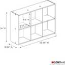 ClosetMaid 5430 Mini 6-Cube Desktop or Wall Mount Organizer, Bleached Walnut